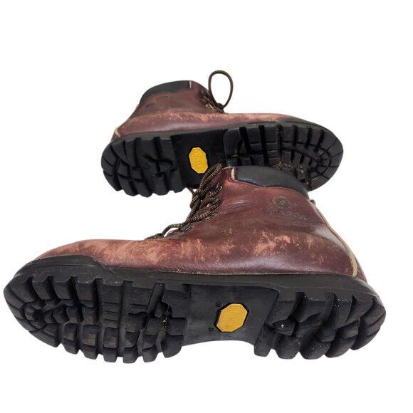 Scarpa Vintage Italian Made Mens Delta Steel Toe Hiking Boots Italy 41 US 8 - Picture 7 of 9